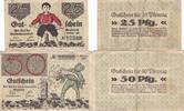Neustrelitz 25 50 Pfennig zwei Notgeldscheine aus Neustrelitz -