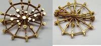 Alte Brosche Nadel K*L Amerikaner Americ L: ca. 3,8 cm -