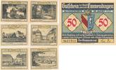 Emmendingen 50 Pfennig 6 versch.Notgeldscheine der Stadtgemeinde -