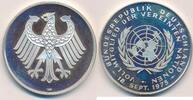 Deutschland, BRD Medaille Silbermedaille 925er Silber UNO Vollmitglied BRD 18.09.1975 925er Silber -