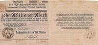 Deutschland Deutsches Reich 10 Millionen Mark Notgeld Reichspostministerium München, Bayern -
