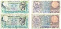 Italien 500 Lire Banknote Geldschein 1x500 Lire (1979, II-), 1x500 Lire (1976, III) Lot -