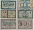 Deutschland Deutsches Reich 10.000, 20.000, 50.000 Mark Notgeldschein Stuttgart Württemberg 3 Scheine -