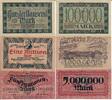 Deutschland Deutsches Reich 100.000, 1 und 5 Millionen Mark Notgeldschein Stuttgart Württemberg 3 Scheine -