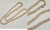 Perlenschmuck Perlenkette Antikschmuck Perlencollier Akoya Perlen Kette Collier L: 50 cm -