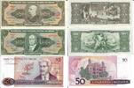 Brasilien 5 10 50 Cruzeiros Banknote Geldscheine 5 10 50 Cruzeiros (unc) 3 Scheine -