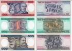 Brasilien 100 200 500 Cruzeiros Banknote Geldscheine 100 200 500 Cruzeiros (unc) 3 Scheine -