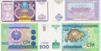 Usbekistan 100 200 Sum 2 Banknoten -