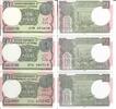 Indien 1 Rupee Banknote Geldscheine 1 Rupee 2015-16-17 (unc) 3 Scheine -