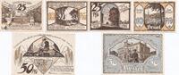Deutschland-Altdeutschland 10, 25 und 50 Pfenning Notgeld De 3 Scheine kpl. o.D. 1922 Brüel , Reutergeld Set mit 3 Scheinen -