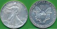 USA - Vereinigte Staaten v. Amerika $ 1 Dollar 1 Unze Ounce Feinsilbermünze 999er Silber Münze Feinsilber Silver Eagle -