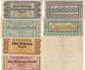 Deutsches Reich Deutschland 100 tausend Mark, 1, 5, 10 Millionen Mark Notgeldschein Notgeld Nürnberg Bayern, 4 Scheine -