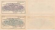 Deutsches Reich Deutschland 42 Goldpfennig , 1,05 Goldmark , 2 Scheine Notgeldschein Hof -Verband Süddeutscher Textil-Arbeitgeber , Bayern -