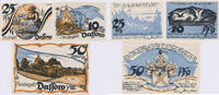 Deutschland-Altdeutschland 10, 25 und 50 Pfenning Notgeld De 3 Scheine 10, 25 und 50 Pfennig von Dassow Reutergeld -