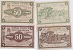 Deutschland-Altdeutschland 2 x 50 Pfennig Notgeld De 2 Scheine 2 x 50 Pfennig der Stadt Dömitz -