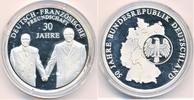 Moderne Feinsilbermedaille " 50 Jahre BRD " Deutsch-Französische Freundschaft -