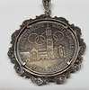 Österreich Münzanhänger mit orig. 100 Schilling Münze 1976 " Olympiade " -