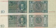 Deutsches Reich Deutschland Weimarer Republik 10 Reichsmark, 2 Stück Friedensdruck, Zwischenform -