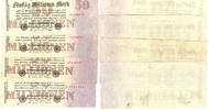 Deutschland 50 Millionen Mark 4 Stück Reichsbanknote Banknoten KN 6tellig II -