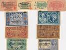 Deutsches Reich Deutschland 1, 2, 5, 20 Mark Banknoten, Lot, 5 Stück -