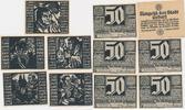 Erfurt 50 Pfennig 5 Notgeldscheine im original Tütchen -