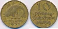 Deutsches Reich Deutschland 10 Pfennig Danzig -