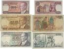 Türkei,Türkiye 100,5000,10.000 Lira Banknoten 3 Stück Lot -