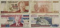 Türkei 100000, 1000000 Lira Banknote, 7.Emisyon 2. Tertip -