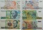Brasilien 100, 200 Cruzeiros, 500 Cruzados Novos Banknote 3 Stück -