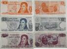 Argentinien 1, 5, 10 Pesos Banknote 3 Stück -