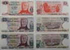 Argentinien 1 Peso, 2* 5 Pesos Banknote -