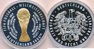 Deutschland BRD Medaille, 925er Silber Fifa WM Pokal Fußball -