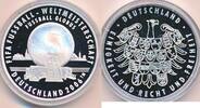 Deutschland BRD Medaille, 925er Silber FIFA WM 2006, Fussball Globus -