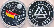 Deutschland BRD 925er Silber Medaille Korea-Japan 2002, Vizeweltmeister Fußball -