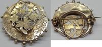 Antike Silber Brosche Silberbrosche C.E.& F.D 800er Silber -
