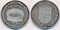 Deutschland BRD Medaille, 1000 er Silber Fußball Medaille Schalke04 Parkstadion Gelsenkirchen , WM 74 -