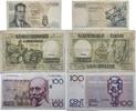 Belgien/Belgium 20 Francs,50 Francs(10 Belgas),100 Francs Royaume de Belgique, Tresorerie, Banque Nationale de Belgique, 3 Banknoten Lot -