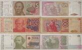 Argentinien 5,100,500 Australes Banknoten 3 Stück Lot, Banco Central de la Republica Argentina -
