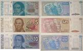 Argentinien 1,5,10 Australes Banknoten 3 Stück Lot, Banco Central de la Republica Argentina -