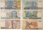 Brasilien 100,500,1000 Cruzados Banknoten 3 Stück Lot, Banco Central do Brasil -