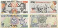 Tansania 200, 500 Shilingi Banknote -
