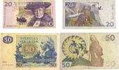 Sweden,Schweden 20,50 Kronor o.D.(1991-95),1984 Banknoten 2 Stück Lot, S... 13.02 £ Tax included +  5.21 £ shipping