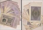 Deutsches Reich 100 Tsd.Mark Posten von 30 Banknoten in unterschiedlicher Qualität -