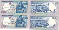 Portugal 2x 100 Escudos mit fortlaufende Ser. Nr, 2 Stück -