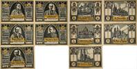Deutschland, Deutsches Reich 1,2 Mark, 25,50,75 Pfennig 5 x Notgeldschein, Stadt Glogau -