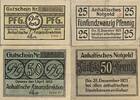 Deutschland, Deutsches Reich 25,50 Pfennig 2 x Notgeldschein, Dessau, Anhaltische Finanzdirektion -
