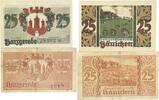 Deutschland, Deutsches Reich 2 x 25 Pfennig 2 x Notgeldschein, Stadt Harzgerode, Hänichen -