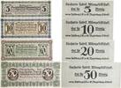 Deutschland, Deutsches Reich 5,10,20,50 Pfennig 4 x Notgeldschein, Stadt Magdeburg, Gutschein der Saccarin Fabrik, Sachsen -