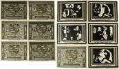 Deutschland, Deutsches Reich 3 x 50, 3 x 75 Pfennig 6 x Notgeldschein, Auerbach, Sachsen -