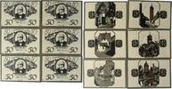 Deutschland, Deutsches Reich 6 x 50 Pfennig 6 x Notgeldschein, Delitzsch, Sachsen -